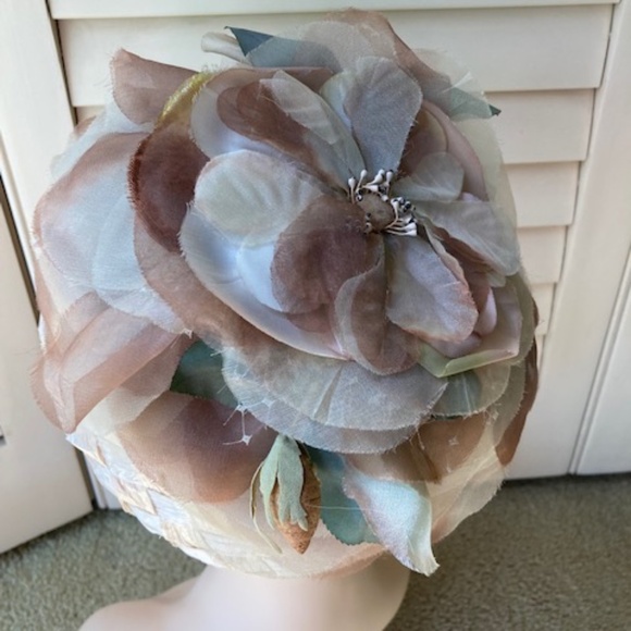 1950's Evelyn Varon Exclusive Straw Pill Box Hat - Picture 5 of 13